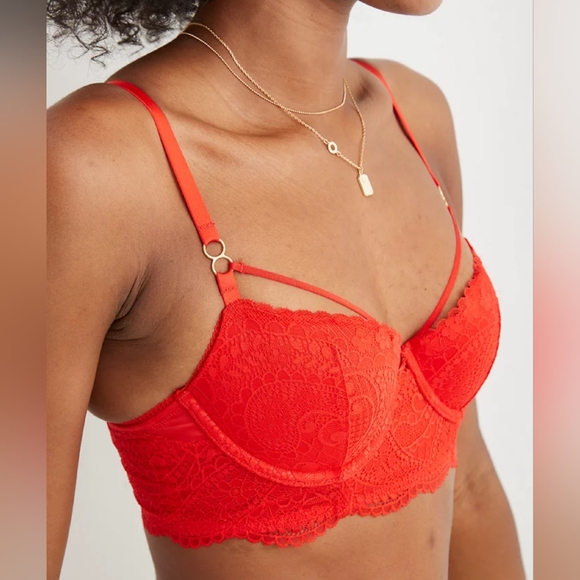 aerie Other - 💋AERIE REAL POWER PAISLEY LACE STRAPPY BALCONETTE BRA SIZE 34C